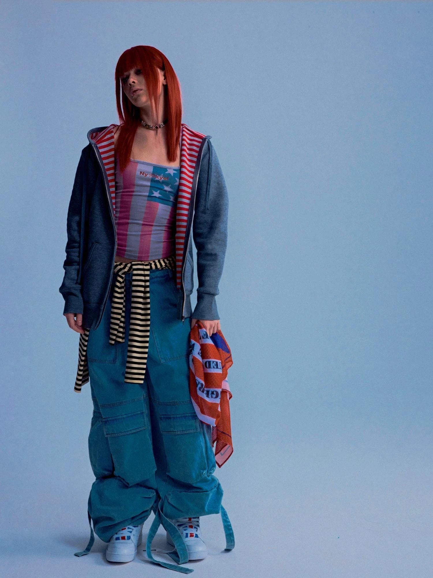 Vintage Washed High Weight Cotton Multi Pocket Jeans