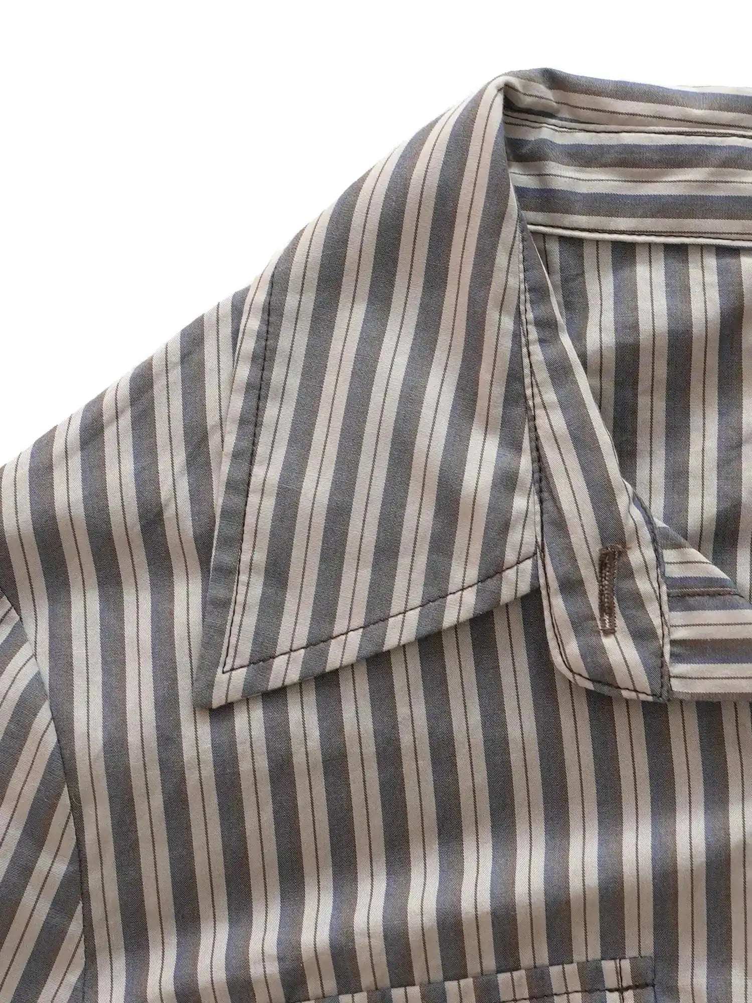 Vintage Western Striped Cotton Shirt