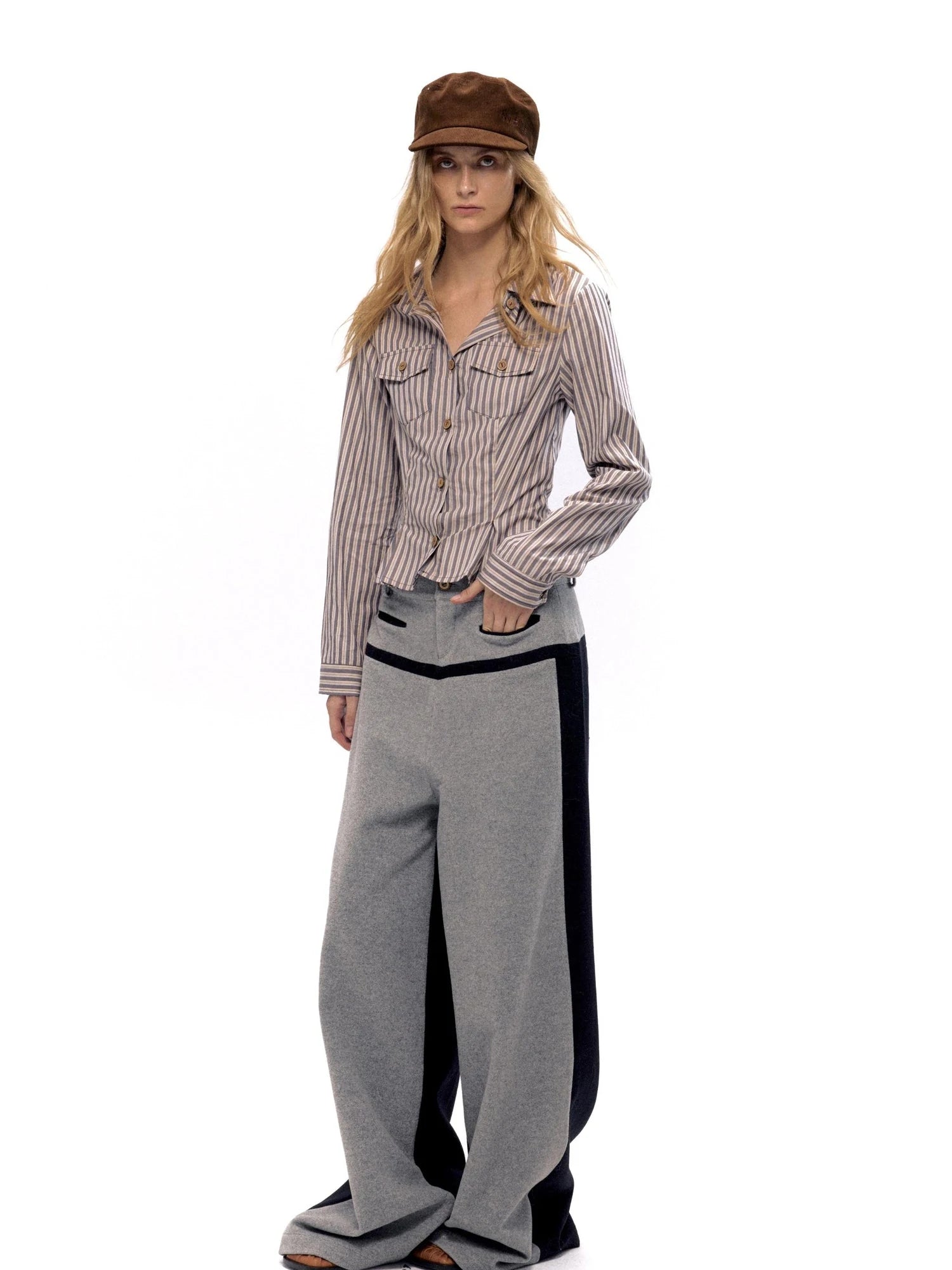 Vintage Western Striped Cotton Shirt