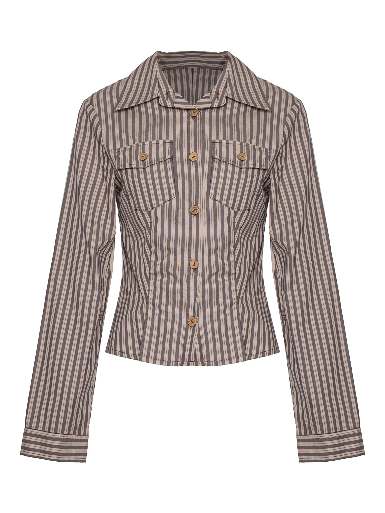 Vintage Western Striped Cotton Shirt