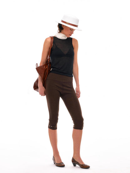 NyDkyel Viscose U Back Slip Top With Draped Cowl Neck