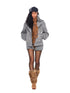 NyDkyel Warm Wool Slim Fit Lapel Button Womens Casual Medium Gray Poly Lined Coat