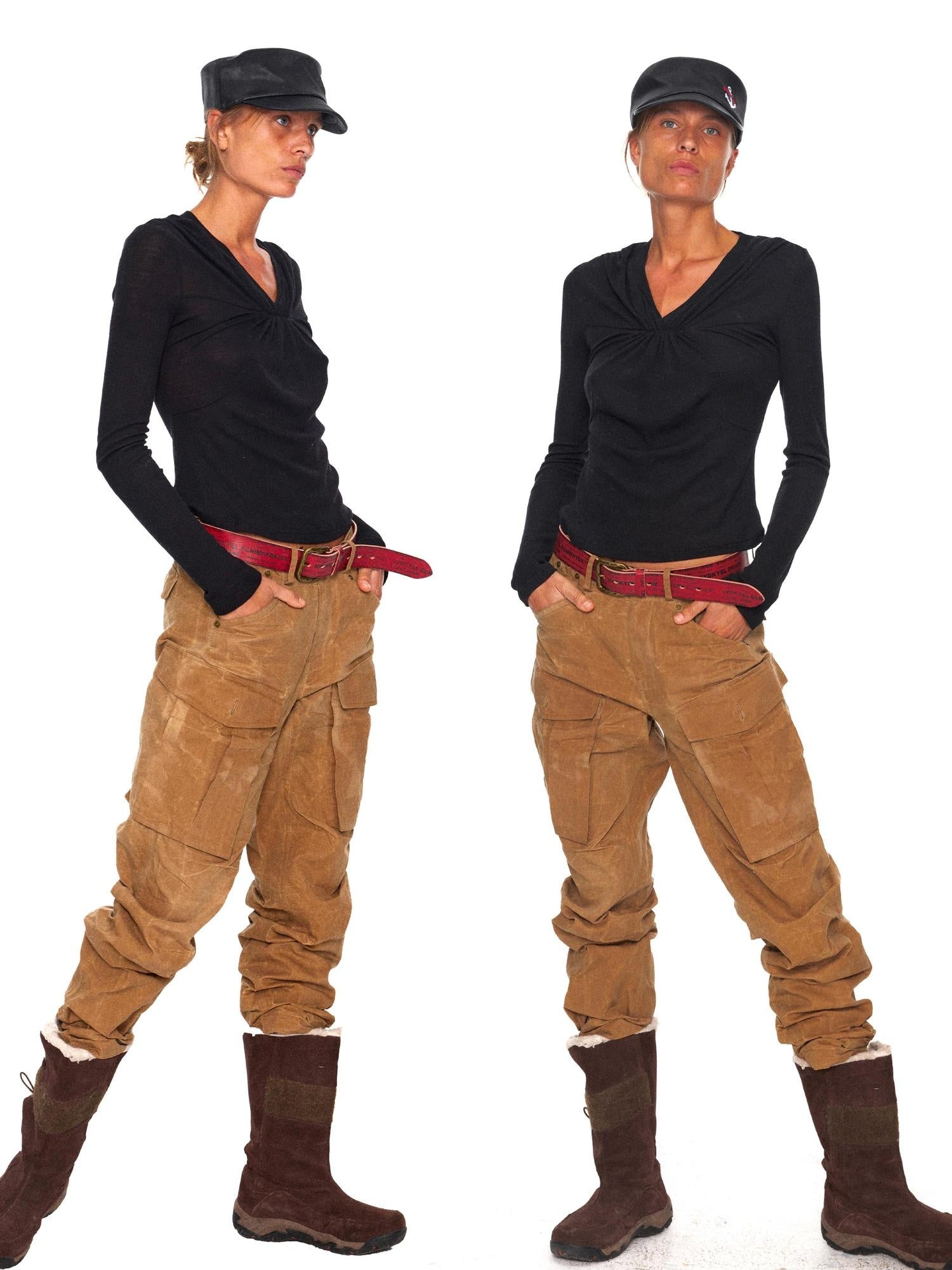 NyDkyel Waterproof Camouflage Low Waist Tapered Pocketed Unisex Cotton Pants