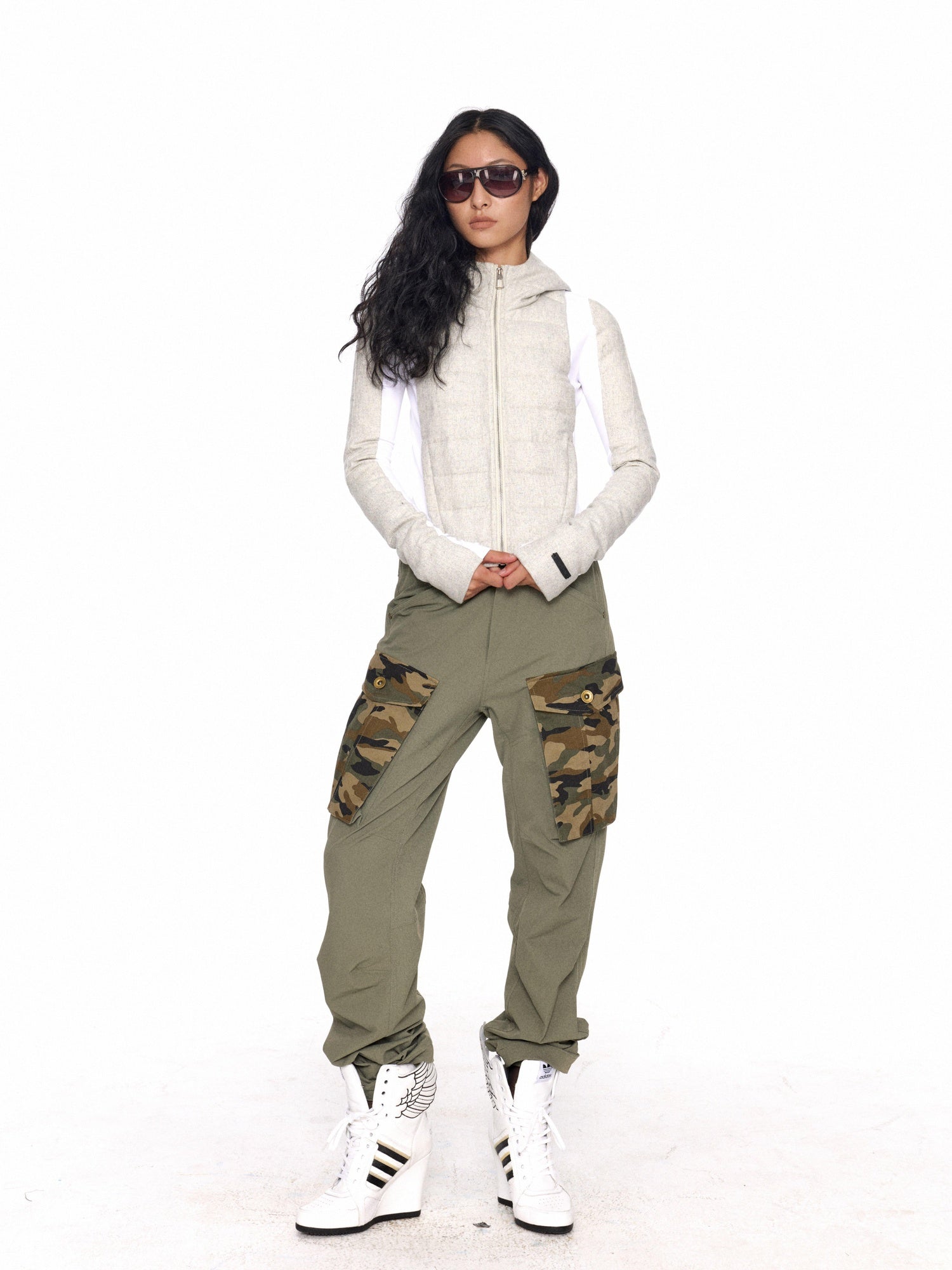 NyDkyel Waterproof Camouflage Low Waist Tapered Pocketed Unisex Cotton Pants