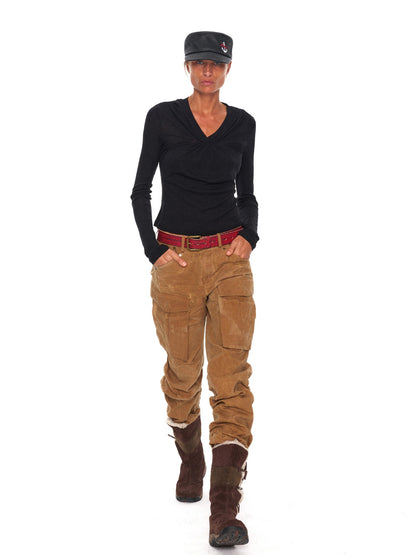 NyDkyel Waterproof Camouflage Low Waist Tapered Pocketed Unisex Cotton Pants
