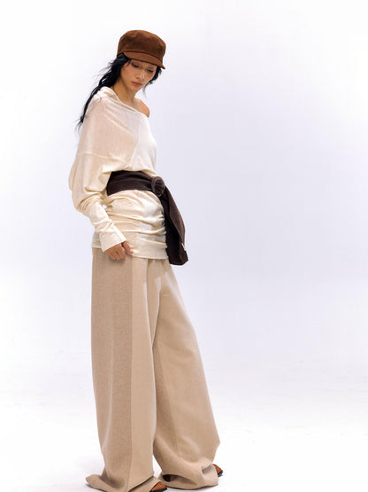 NyDkyel Wool Blend Tailored Trousers with Detailing
