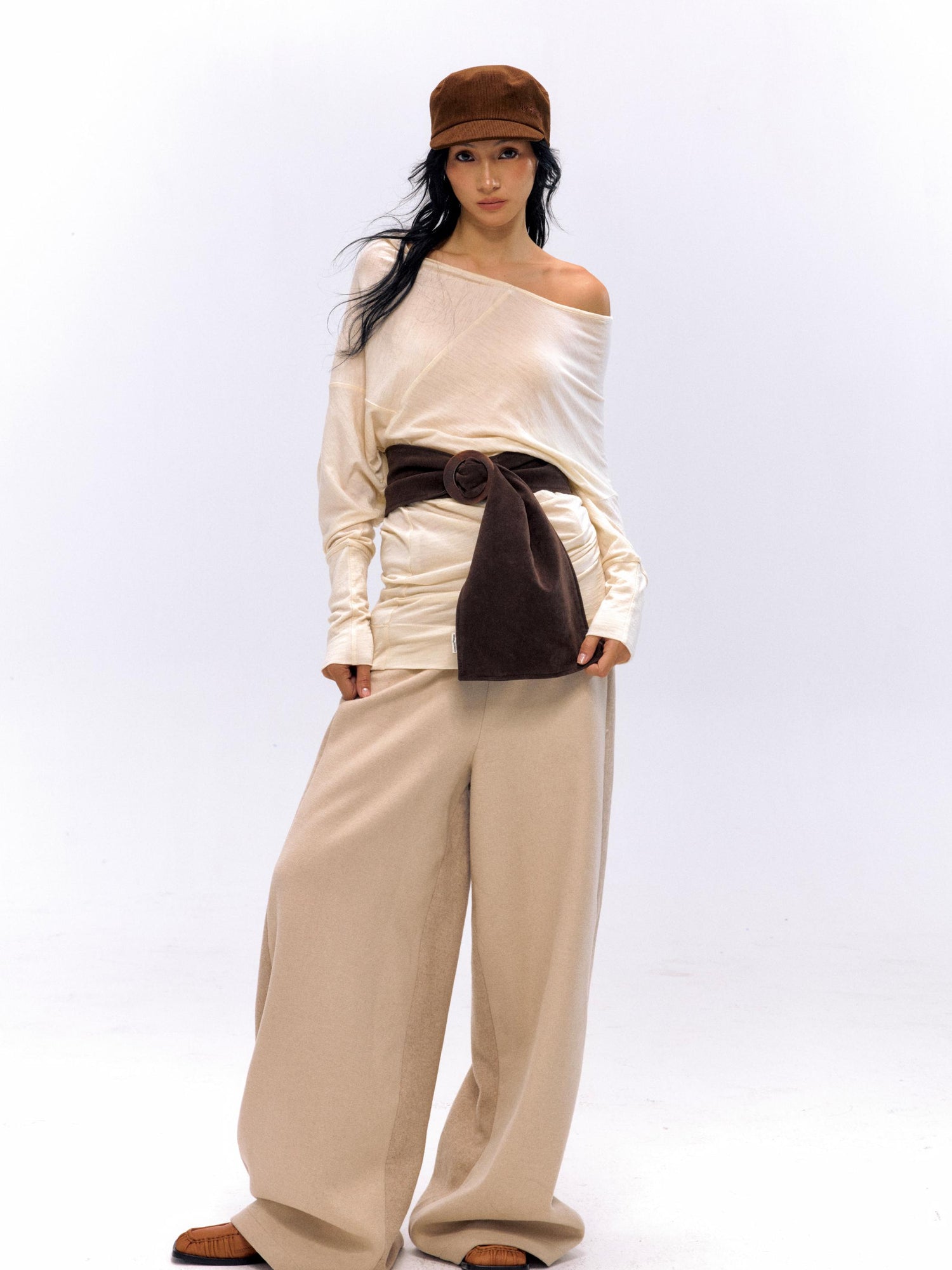 NyDkyel Wool Blend Tailored Trousers with Detailing