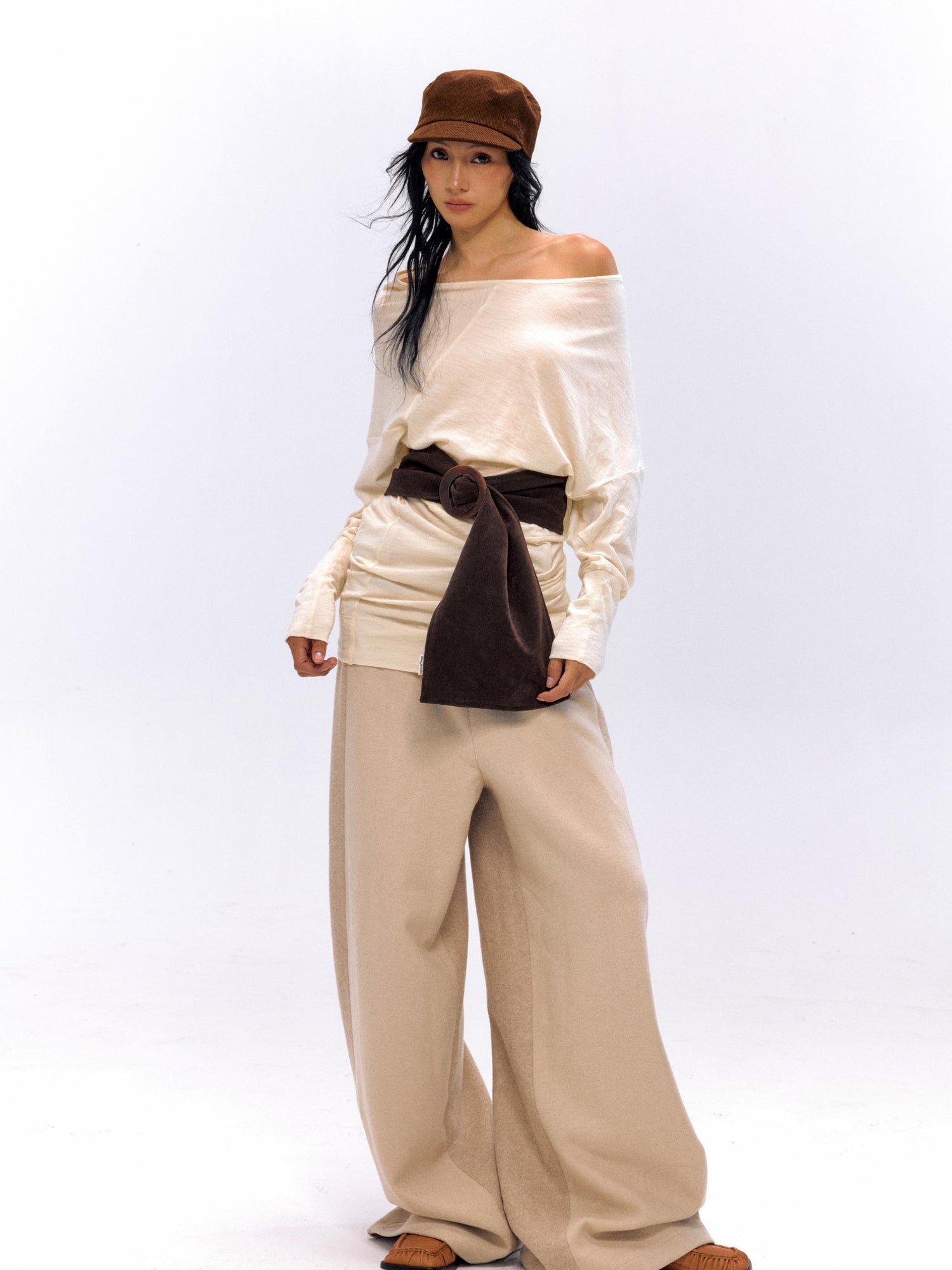 NyDkyel Wool Blend Tailored Trousers with Detailing
