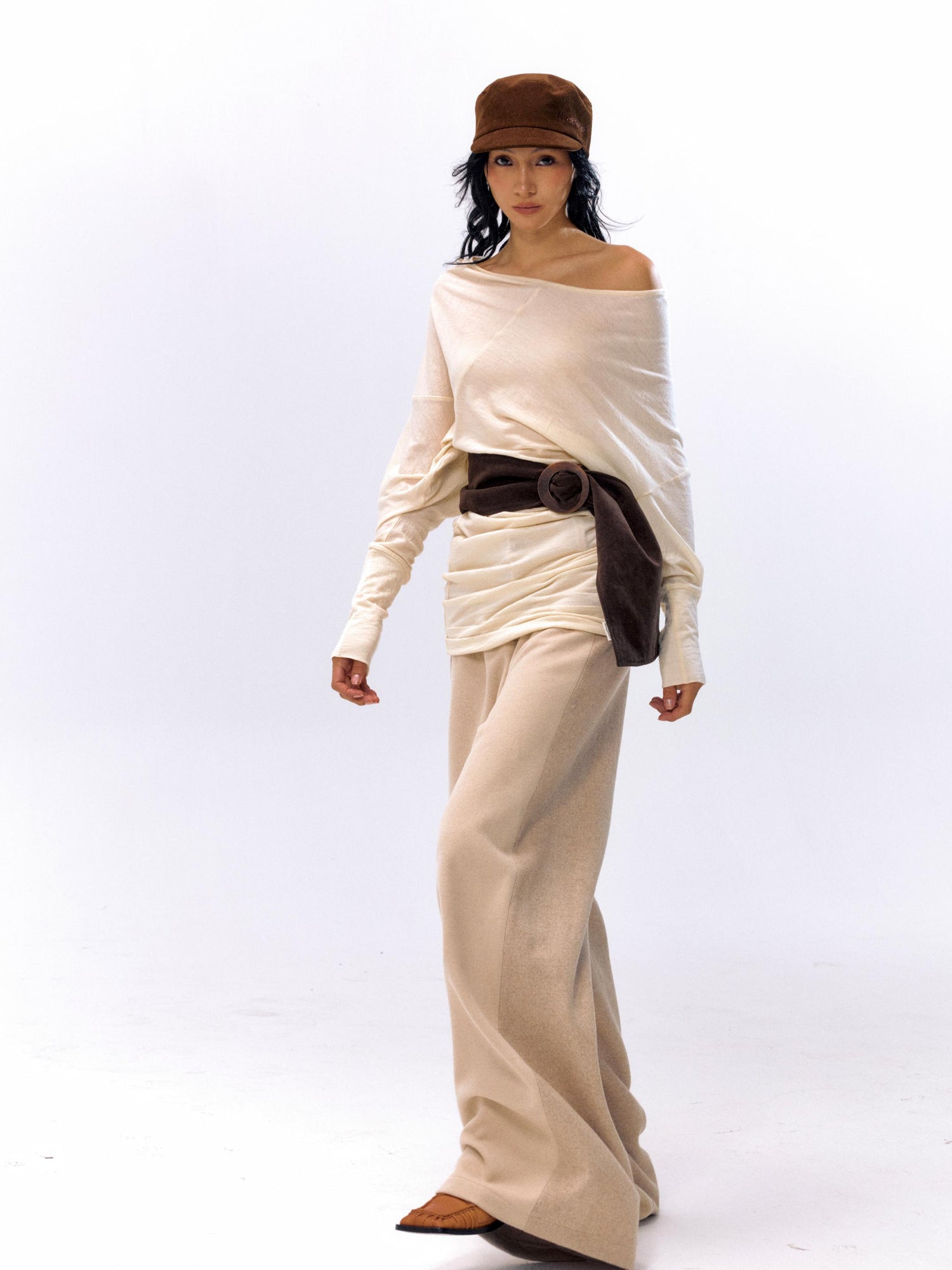 NyDkyel Wool Blend Tailored Trousers with Detailing