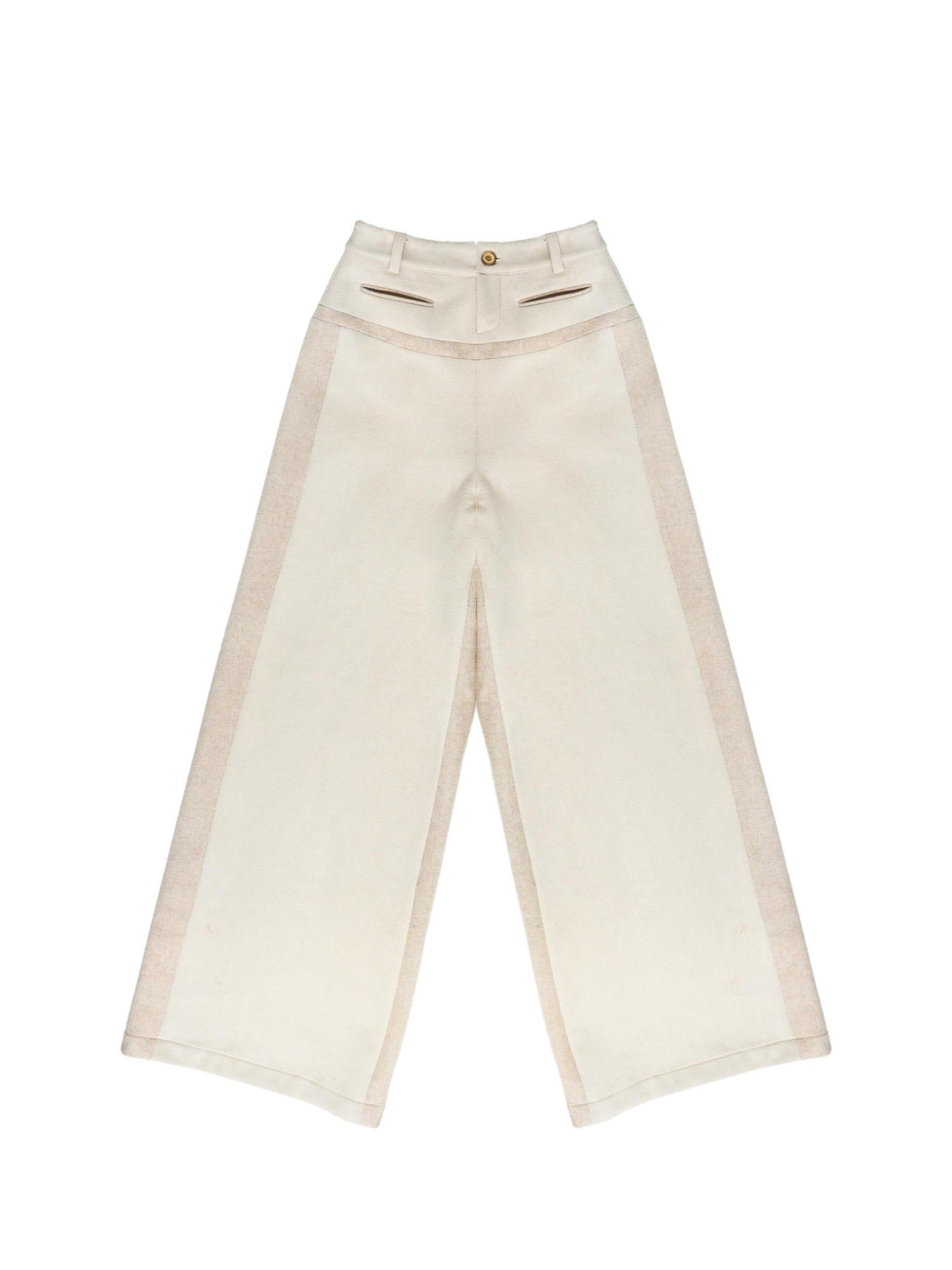 NyDkyel Wool Blend Tailored Trousers with Detailing