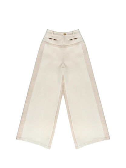 NyDkyel Wool Blend Tailored Trousers with Detailing