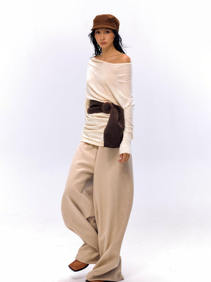 NyDkyel Wool Blend Tailored Trousers with Detailing