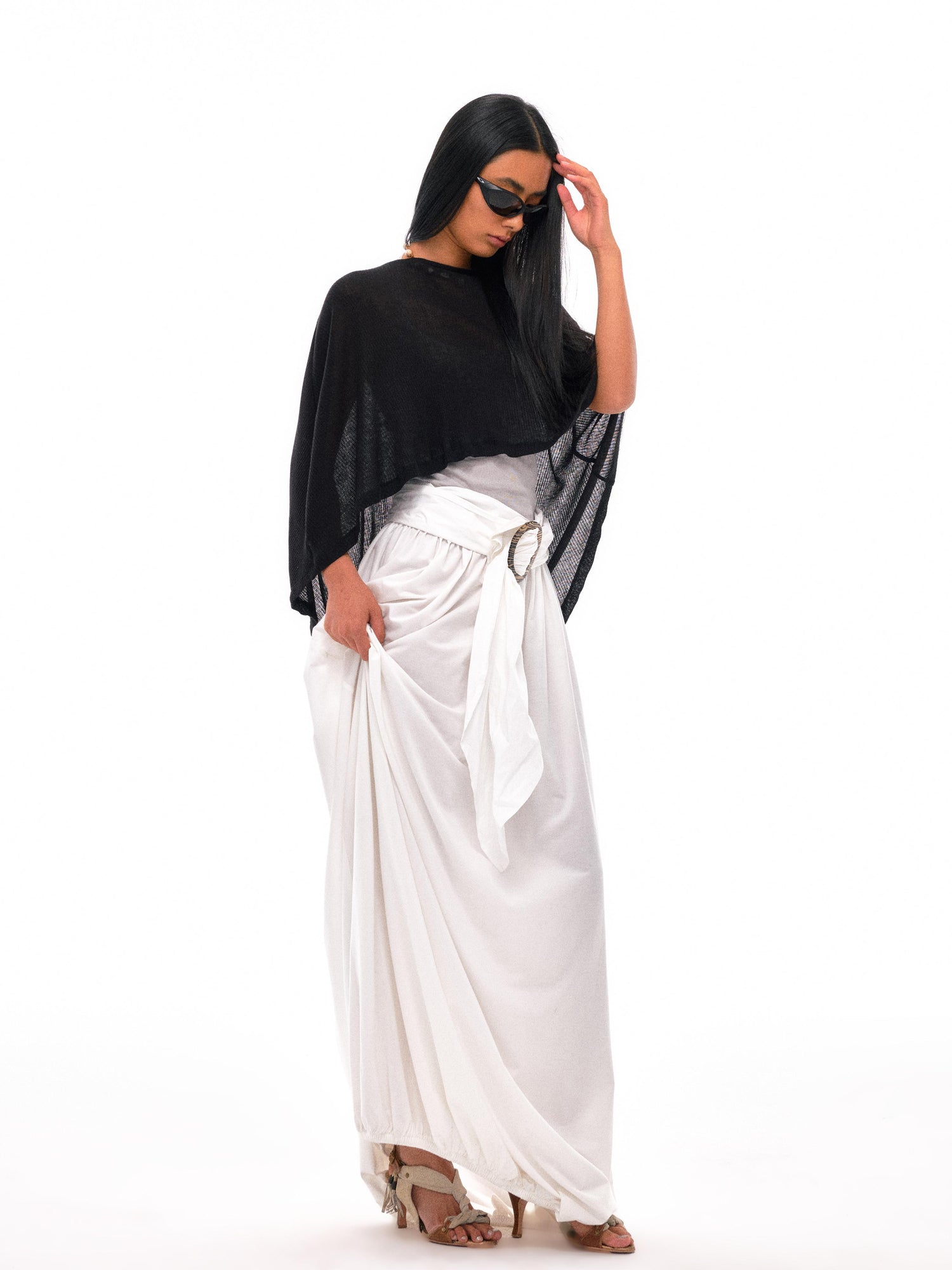 NyDkyel Zebra Adjustable Wrap Skirt With Detachable Bustier