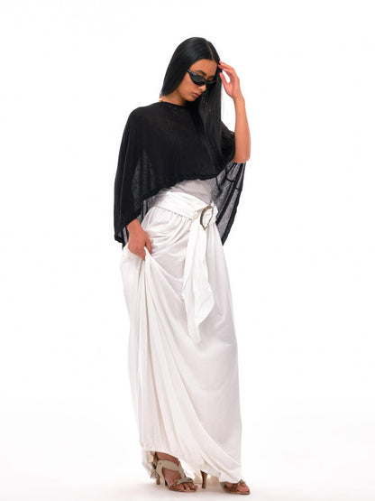 NyDkyel Zebra Adjustable Wrap Skirt With Detachable Bustier