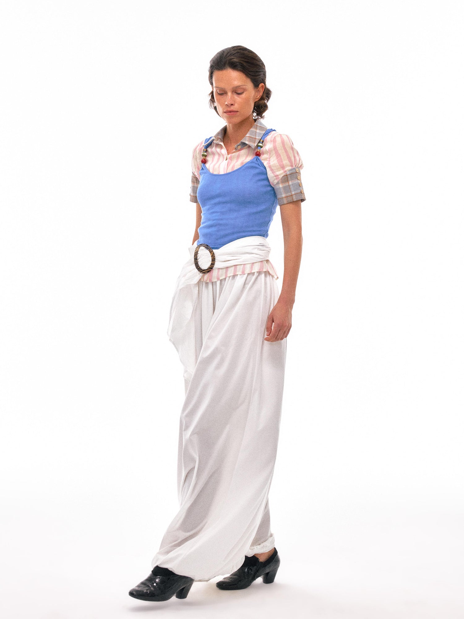 NyDkyel Zebra Adjustable Wrap Skirt With Detachable Bustier