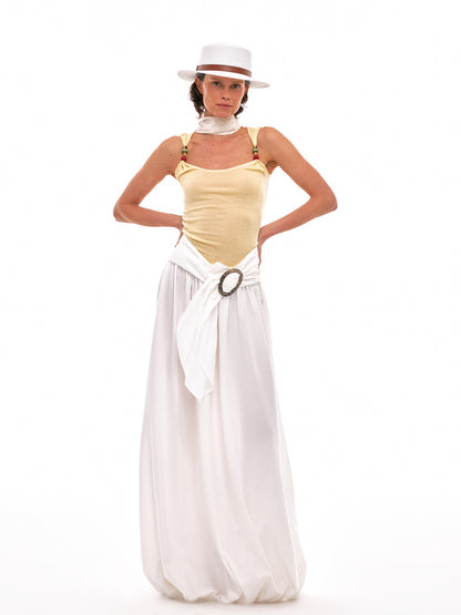NyDkyel Zebra Adjustable Wrap Skirt With Detachable Bustier