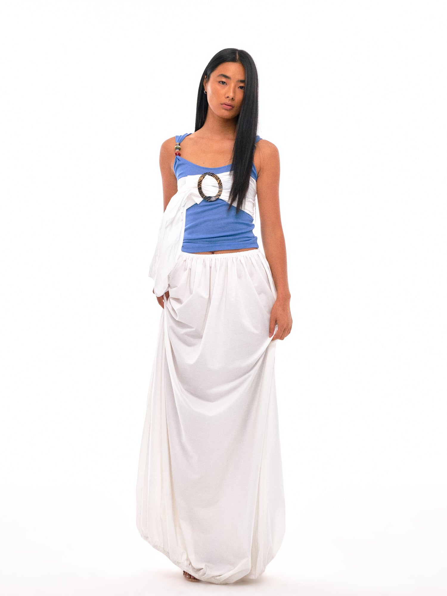 NyDkyel Zebra Adjustable Wrap Skirt With Detachable Bustier