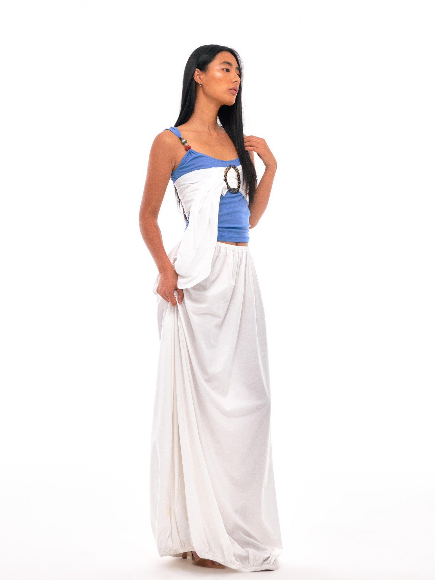 NyDkyel Zebra Adjustable Wrap Skirt With Detachable Bustier