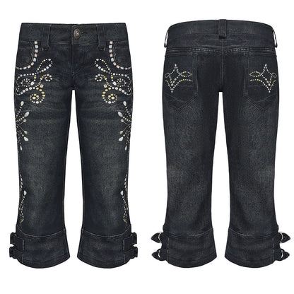 Vintage Gem Flared Crop Pants
