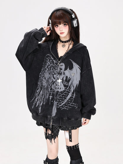 Crazy_Girl_Devil_Angel_Stripe_Vintage_Washed_Distressed_Street_Women&