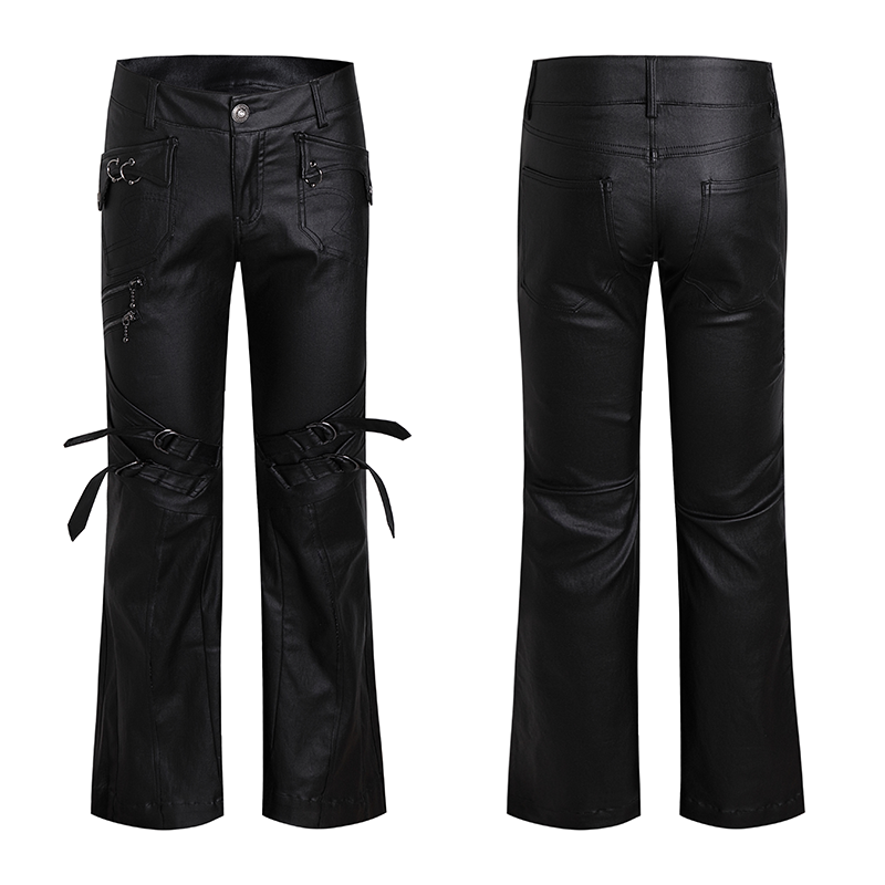 Waxed Straight Leg Trousers