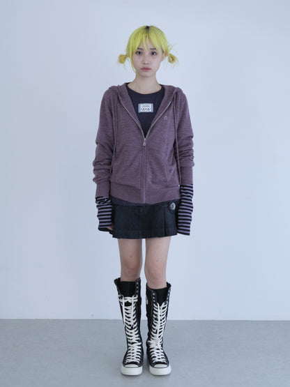 nnn_society_Animal_Embroidered_Hooded_Zip_Pocket_Ribbed_Hem_Women&