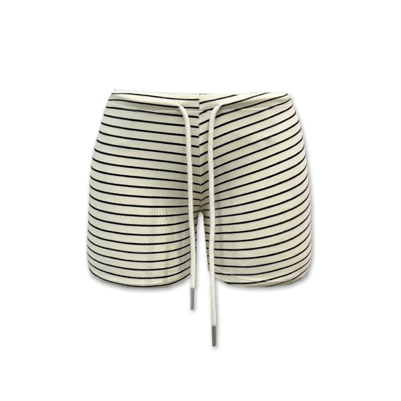 Slim Fit Striped Yoga Shorts