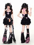 Crazy_Girl_3d_Star_Heart_Applique_Tie_Bow_Halter_Slim_Cropped_Women&