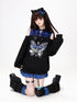 Crazy_Girl_Butterfly_Plaid_Patchwork_Half_Zip_Turndown_Collar_Women&