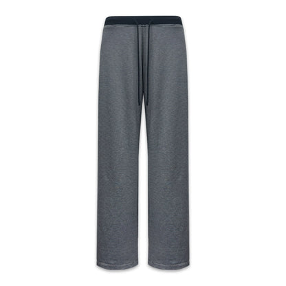 Stripe Knit Drawstring Wide Leg Yoga Pants