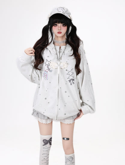 Crazy_Girl_Bunny_Ear_Star_Print_Hooded_Loose_Fit_Long_Sleeve_Women&
