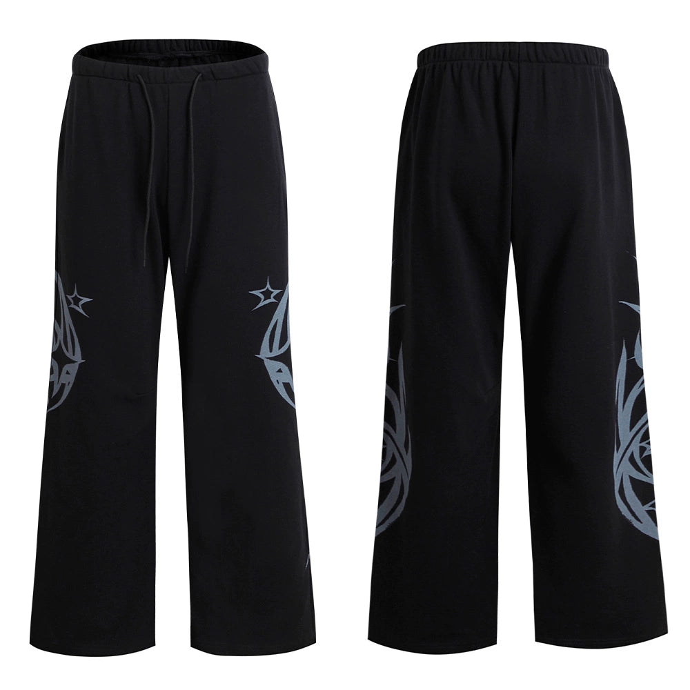 Acid Star Print Street Sweatpants
