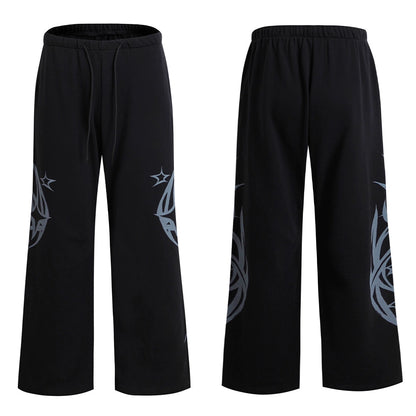 Acid Star Print Street Sweatpants