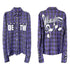 DETW_OnLine_Purple_Plaid_Patchwork_Embroidered_Loose_Fit_Women&