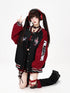 CRAZYGIRL_Embroidered_Striped_Vintage_Loose_Hooded_Raglan_Women&