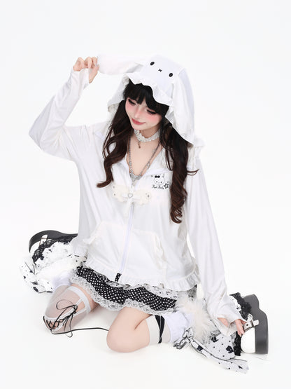 Crazy_Girl_Cute_Rabbit_Ear_Hood_Ruffle_Zip_Loose_Women&