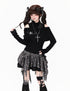 Crazy_Girl_Spliced_Faux_Two_Piece_Mock_Neck_Slim_Fit_Women&