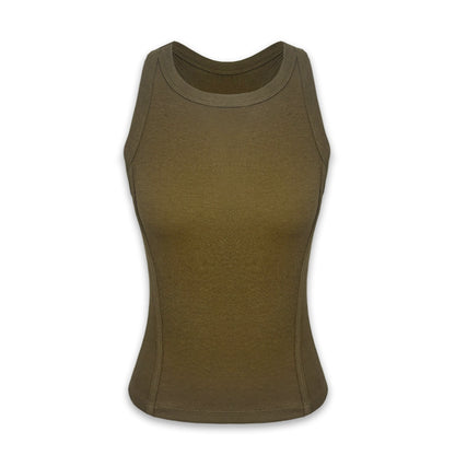 Fitted Ribbed Yoga Tank Top