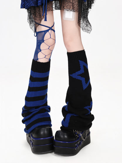 CRAZYGIRL_Y2k_Star_Color_Block_Striped_Knit_Jacquard_Women&