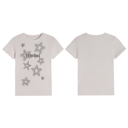 Star Glitter Fitted Tee