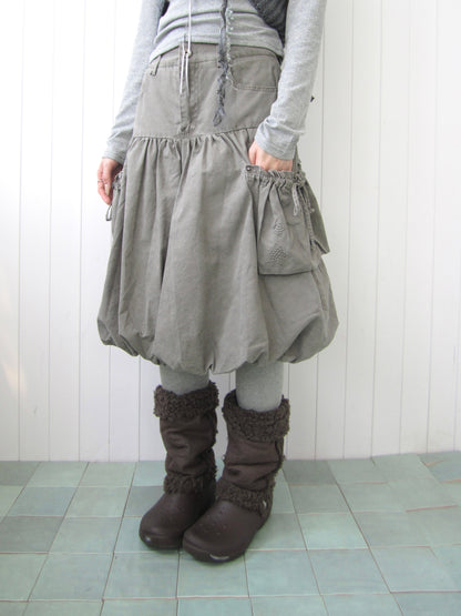 ang_project_Star_Studded_Drawstring_Bubble_Hem_Denim_Women&