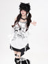 Crazy_Girl_Star_Print_Off_Shoulder_Drawstring_Faux_Two_Piece_Women&