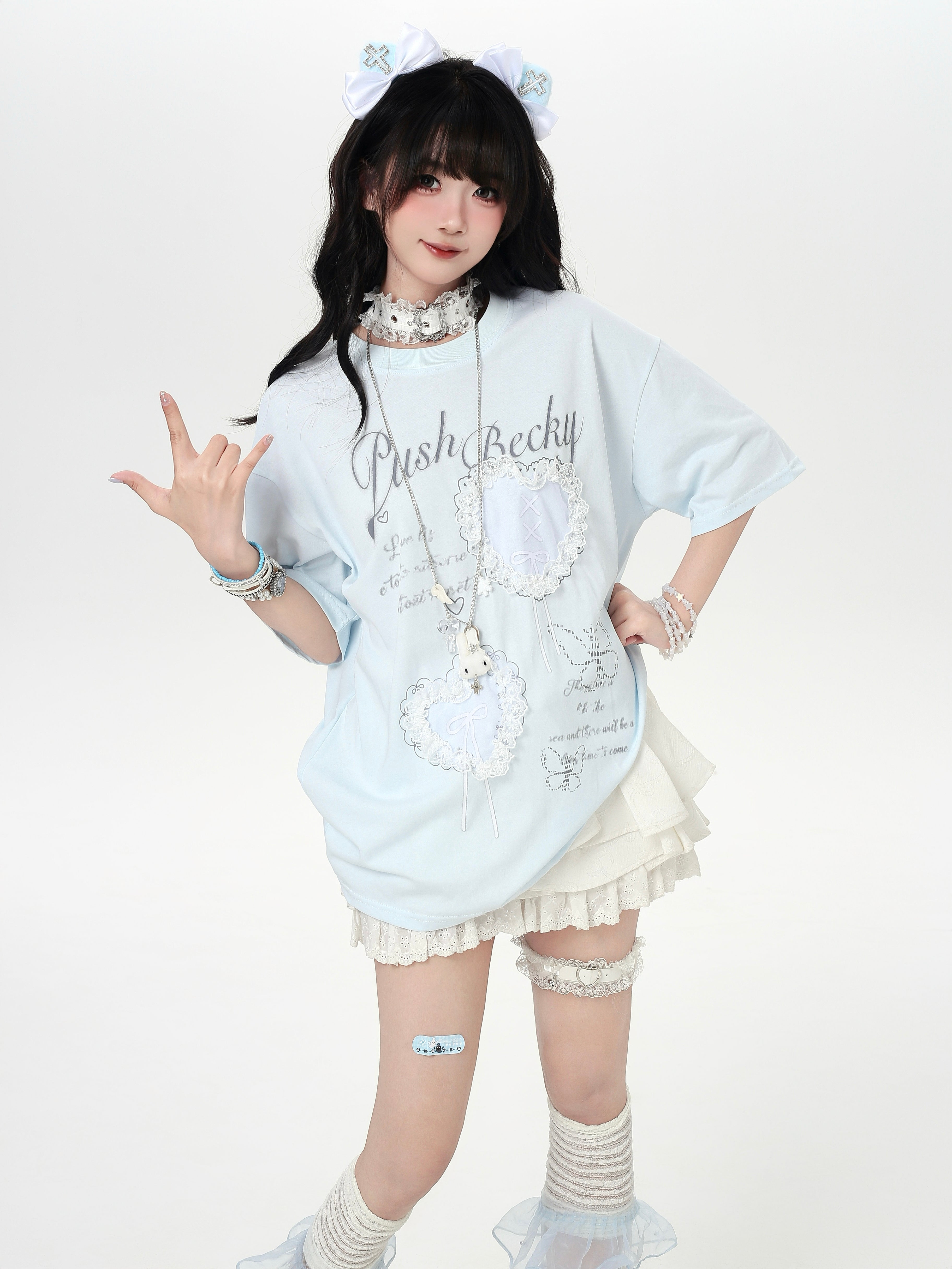 Crazy_Girl_Ballet_Inspired_3d_Bow_Heart_Lace_Roundneck_Women&