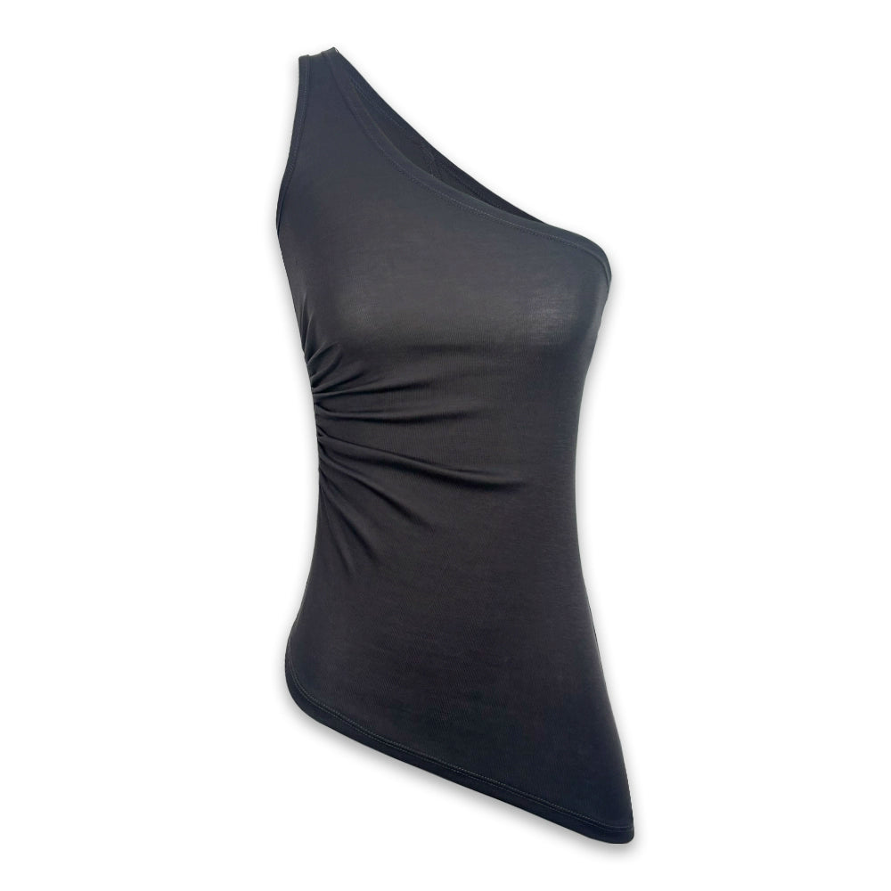 Asymmetric Single Shoulder Folded Yoga Top