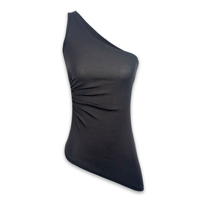 Asymmetric Single Shoulder Folded Yoga Top