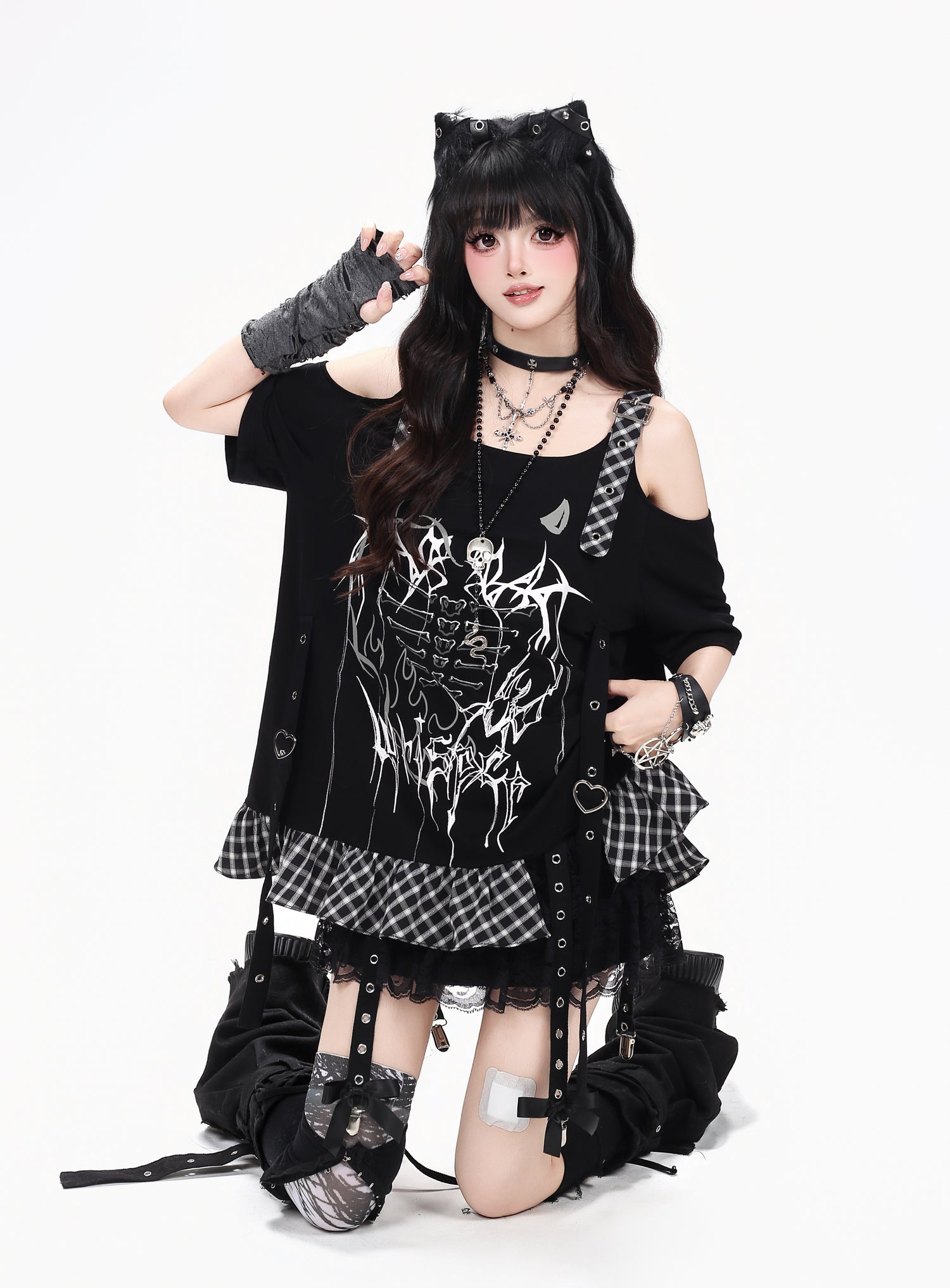 Crazy_Girl_Dark_Plaid_Print_Patchwork_Midi_Loose_Women&