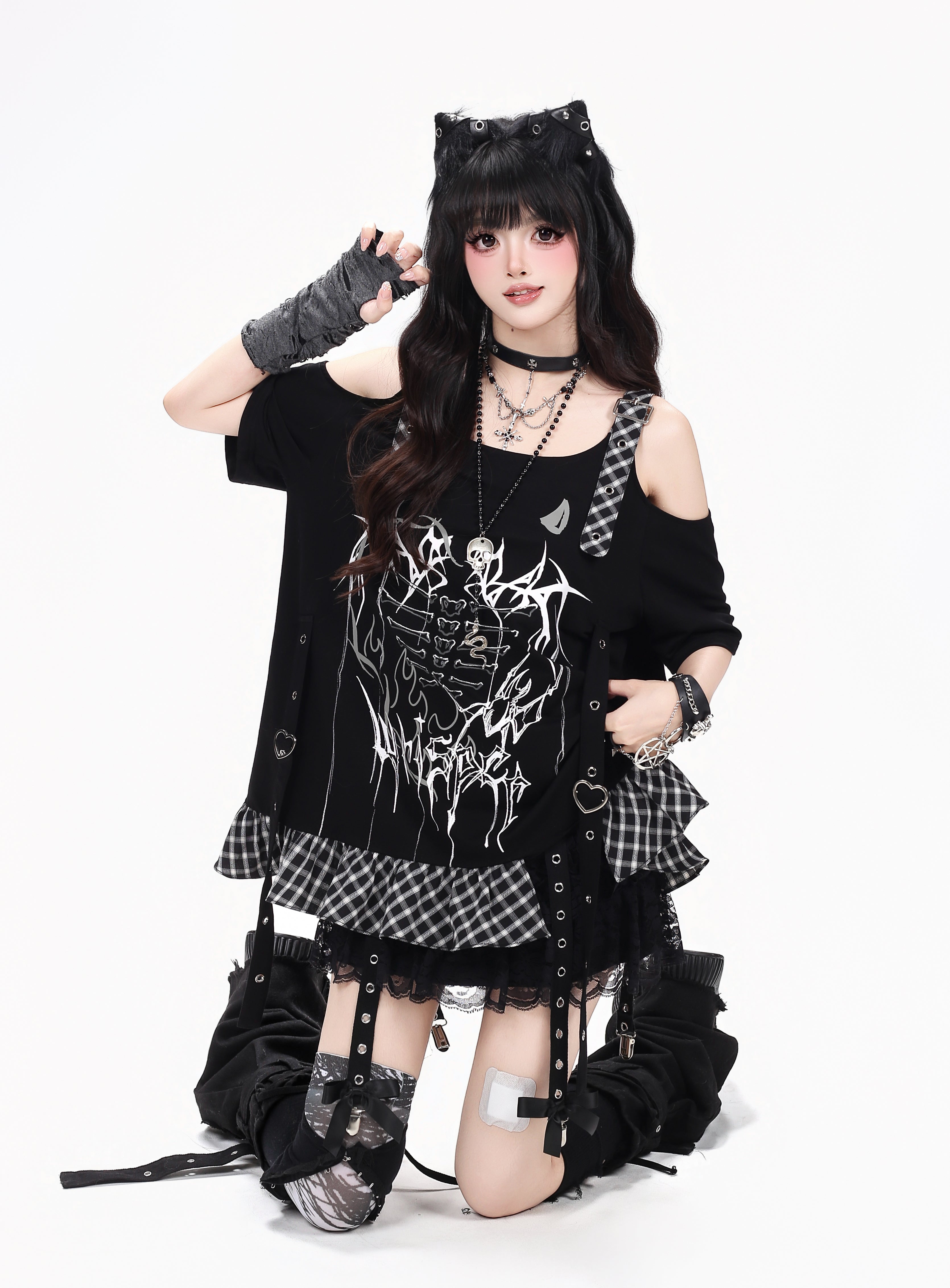 Crazy_Girl_Dark_Plaid_Print_Patchwork_Midi_Loose_Women&