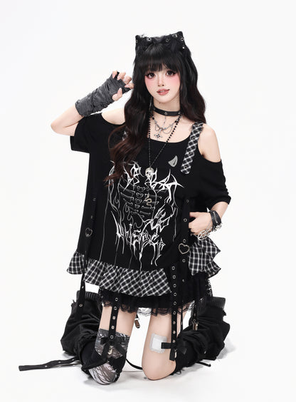 Crazy_Girl_Dark_Plaid_Print_Patchwork_Midi_Loose_Women&