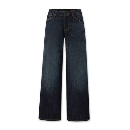 Vintage Deep Blue Wide Leg Denim Jeans