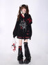 Crazy_Girl_Black_Red_V-neck_Oversized_Streetwear_Knit_Women&